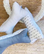Nackenrolle Leseknochen Nackenkissen Grautöne - 