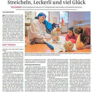 Therapiehündin Nala kommt zu Besuch